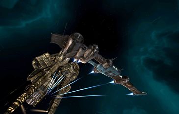 Featured is a real time screenshot of the MMORPG game EVE Online.  It's a great game with phenomemal graphics so we are giving it a free plug.  Used courtesy of the Creative Commons Attribution Share Alike 3.0 License and the GNU Free Documentation 1.2 License. (http://commons.wikimedia.org/wiki/File:EVE_Online_-_Gallente_Frigate.jpg)